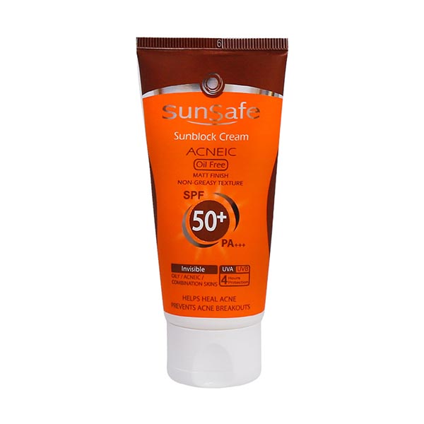 کرم ضد آفتاب SPF50 فاقد چربی سان سیف م